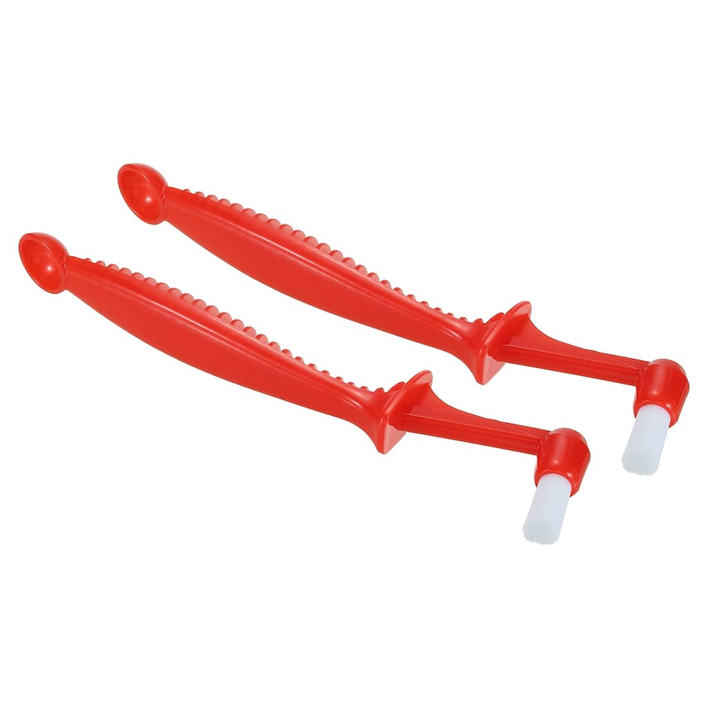 Espresso Machine Brush, 2 Pcs Coffee Cleaning Tool for Coffee Grinder, Red