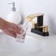 preview thumbnail 14 of 41, WOWOW 4 in. Centerset Double Handle Waterfall Bathroom Sink Faucet