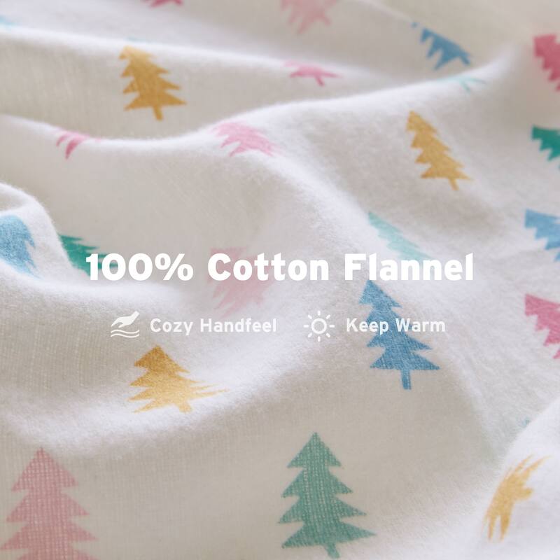 Intelligent Design Cozy Soft Cotton Flannel Printed Sheet Set