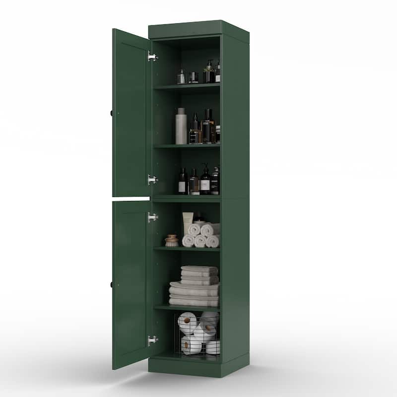 Palace Imports 100% Solid Wood 16.5" Bathroom Storage Cabinet with Shaker Doors and Adjustable Shelves