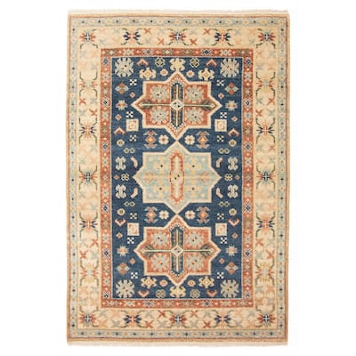 ECARPETGALLERY Hand-knotted Jules Serapi Dark Blue Wool Rug - 5'5 x 7'10