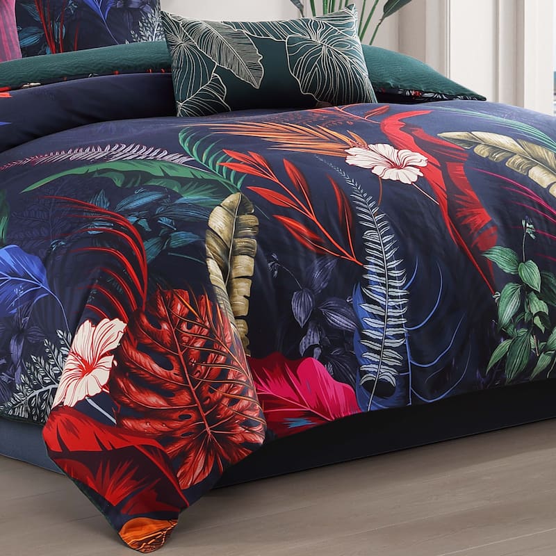Bebejan Paradise 100% Cotton Sateen 5 Piece Reversible Comforter Set