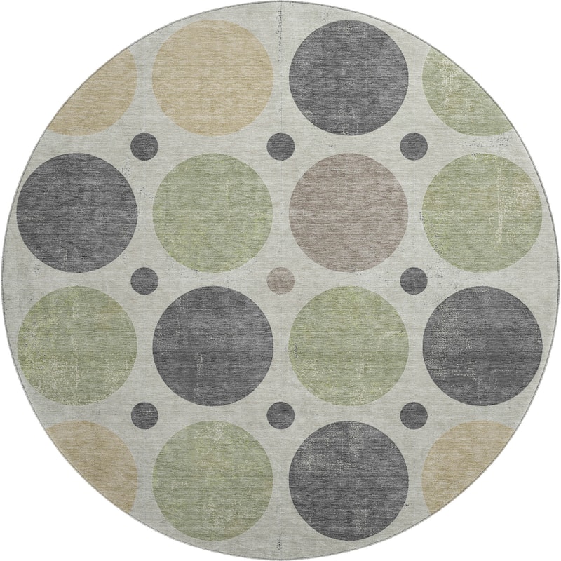 Premium Washable Super Soft Casual Circles Mayfield Rug