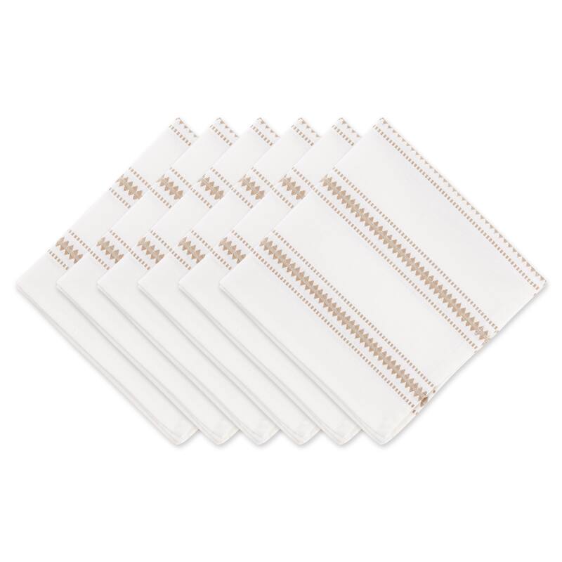 DII French Blue Zig Dobby Stripe Napkin (Set of 6)