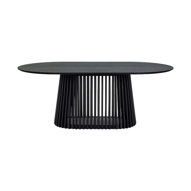 Pasadena Mid-Century Solid Wood Oval 5 Peice Dining Table Set