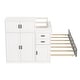 preview thumbnail 8 of 25, Twin Size Wood Platform Bed with Sample Bookshelf and Movable Wardrobe, Multifunctional Bed with Built-in Trundle Bed, White