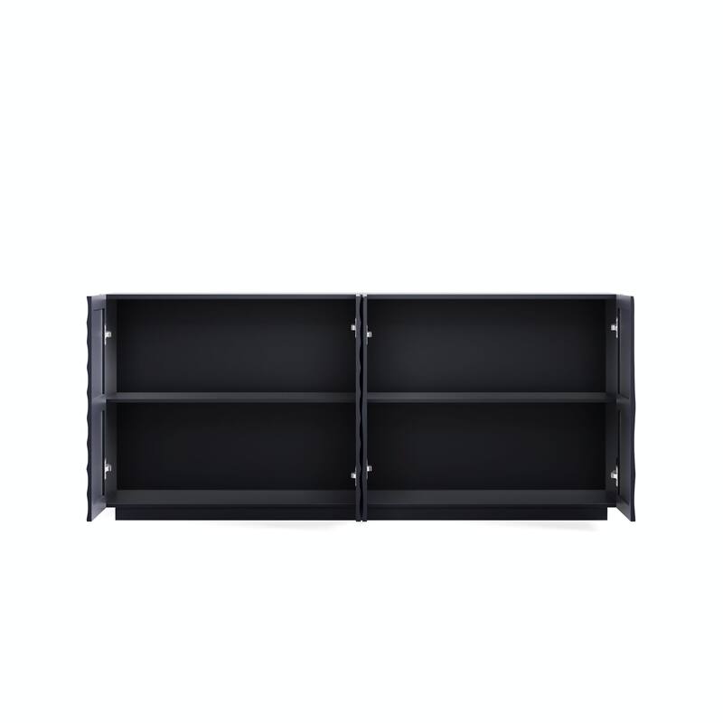Modern 4-Door Buffet Cabinet with Storage