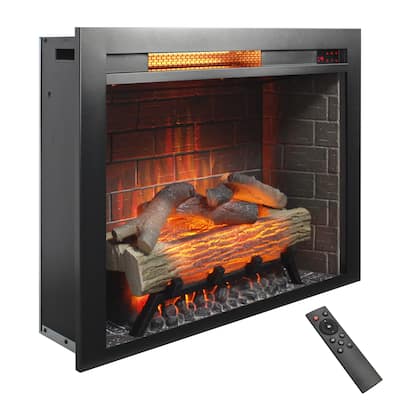 28 inch Infrared Electric Fireplace Insert,Touch Panel Home Decor Heater,built in speaker simulating Cracking Sound