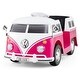 preview thumbnail 6 of 5, 12V Electric Car Bus Ride On Car w/Pedal Control & Soft Start Pink
