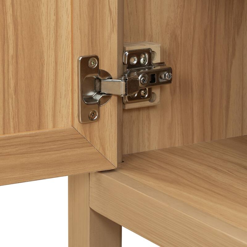 30" Wood Bathroom Vanity with Solid Wood Frame - 1 Soft-Close Door, 2 Soft-Close Drawers, Adjustable Shelf(Sink Not Included)