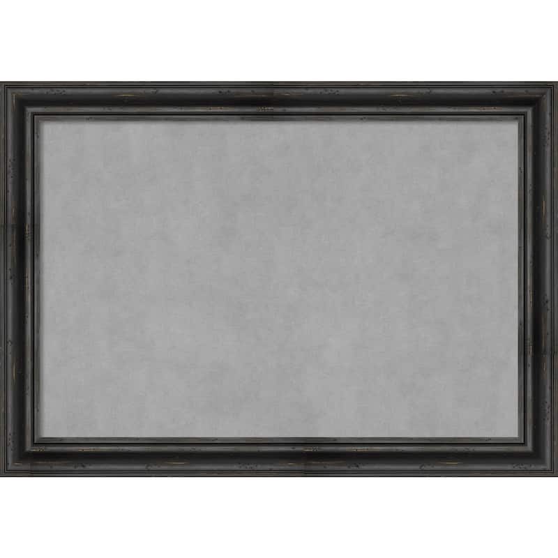 Amanti Art Rustic Pine Black Framed Magnetic Board