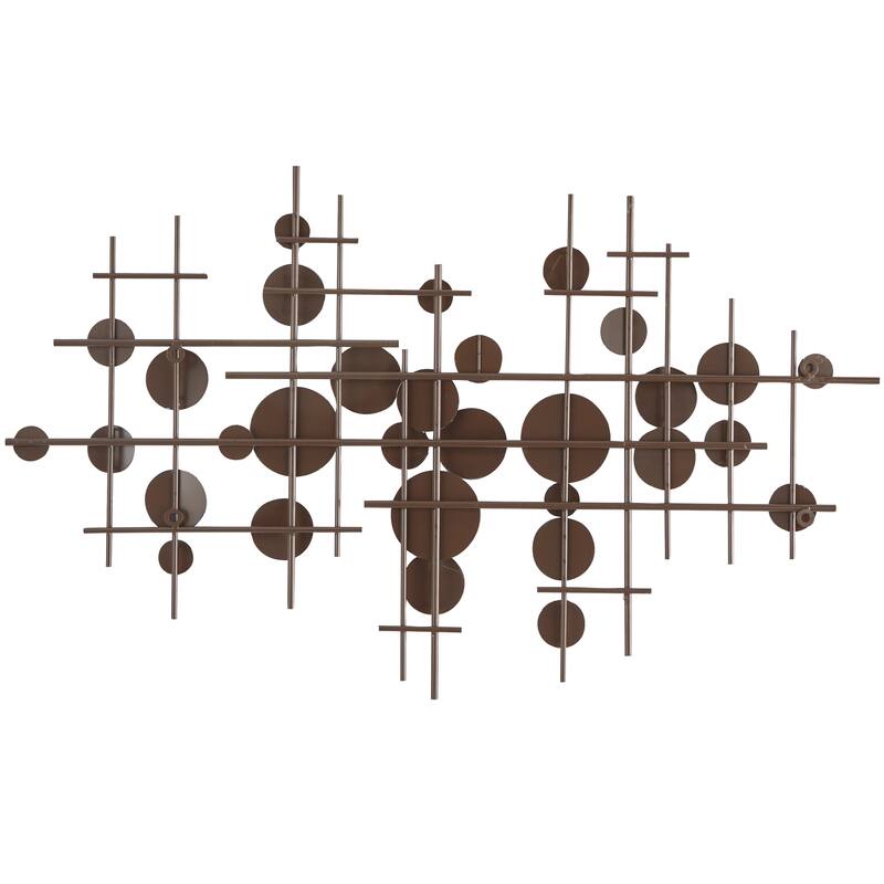 CosmoLiving by Cosmopolitan Blue Metal Overlapping Geometric Wall Decor