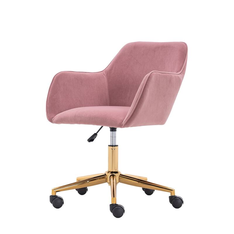 Velvet Adjustable Height Home Office Swivel Chair with Universal Wheel