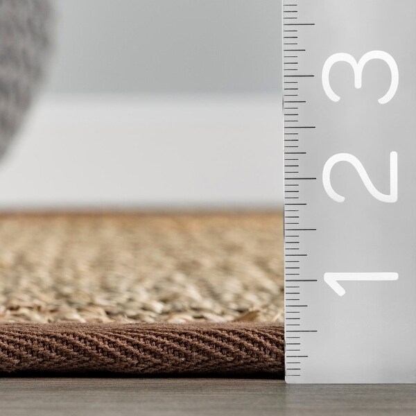 The Gray Barn Della Handmade Fiber Cotton Border Seagrass Area Rug