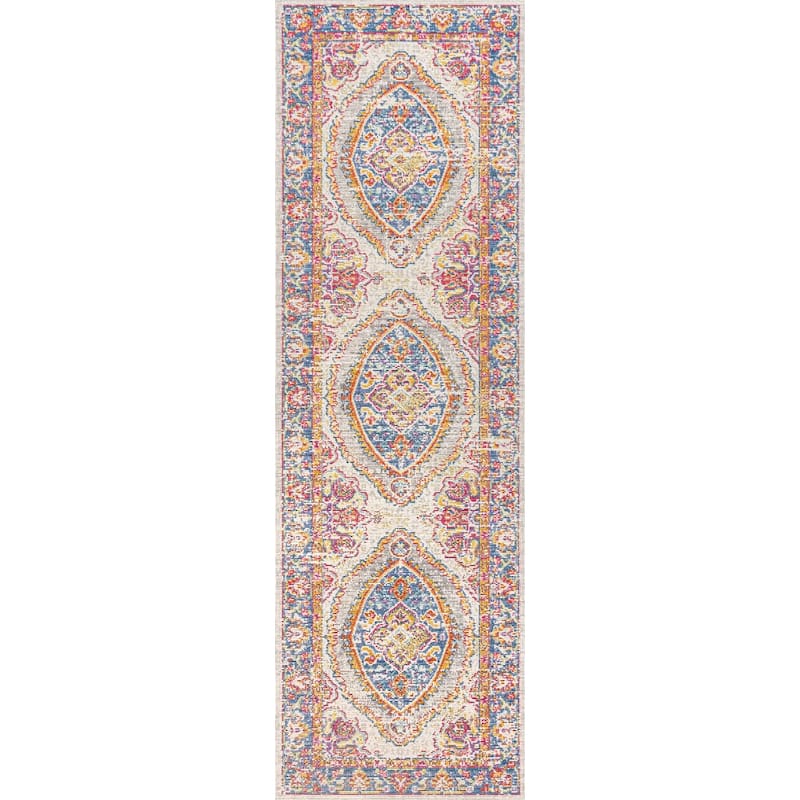 JONATHAN Y Flori Medallion Area Rug - 2 X 8