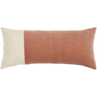 Mina Victory Life Styles Color Block Blush Throw Pillow , ( 14" x 32" )