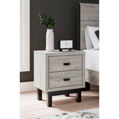 Signature Design by Ashley Vessalli Gray/Black Nightstand