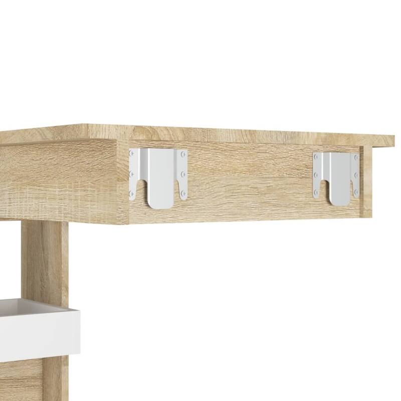 vidaXL Wall Bar Table Kitchen Bar Dining Table Computer Desk Engineered Wood - 40.2" x 17.7" x 40.7"