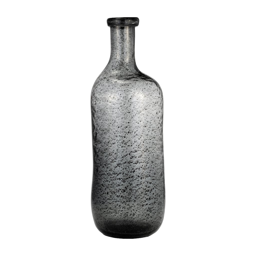 Sagebrook Home Artisan Modern Gray Glass Vase