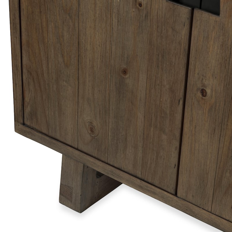 Classic Home Lyra 78" Reclaimed Pine Buffet Sideboard in Smoke Brown