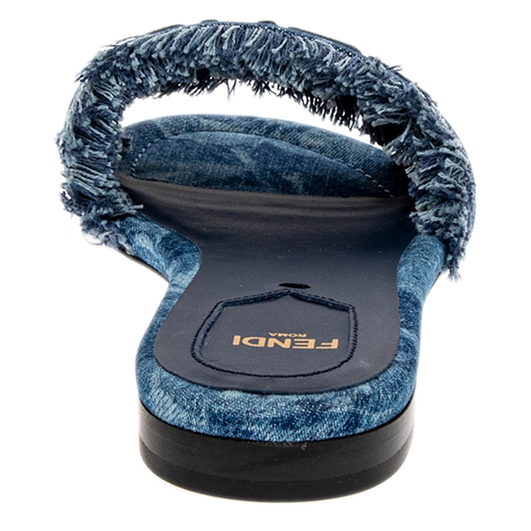 Fendi Sunshine Denim Slides - Overstock - 43189886