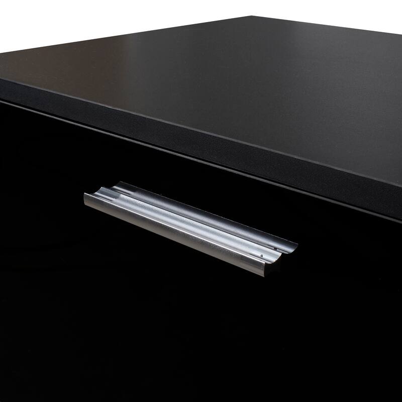 63" Modern TV Stand with Open Shelves & Cabinets for TVs Up to 70"