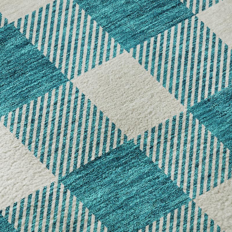 Premium Washable Super Soft Plaid Mayfield Rug