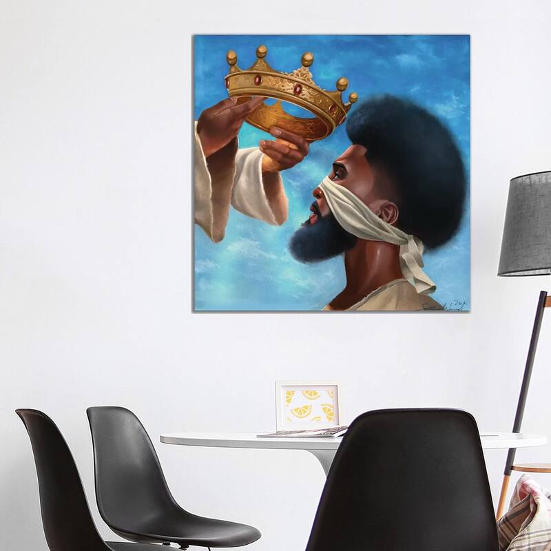 iCanvas "Crown Me Lord (Man)" by Salaam Muhammad Canvas Print - 37x37x1.5
