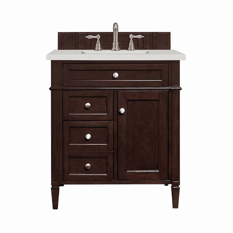 James Martin Vanities 650-V30-3LDL Brittany 30" Single Basin Poplar - Burnished Mahogany - Mahogany Finish