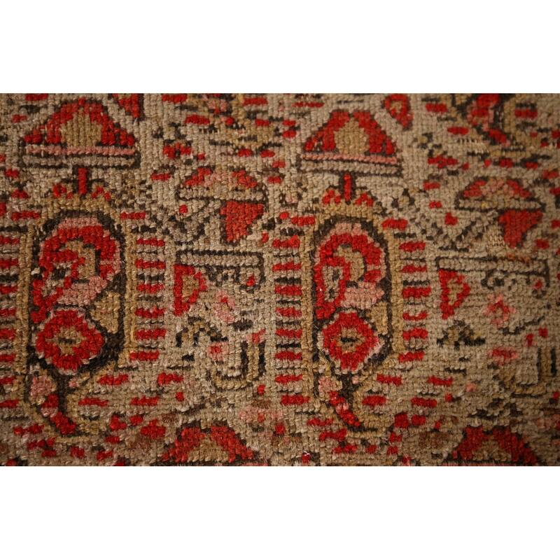 Pre-1900 Antique Senneh Vegetable Dye Foyer Wool Carpet - 1'10" x 2'11"