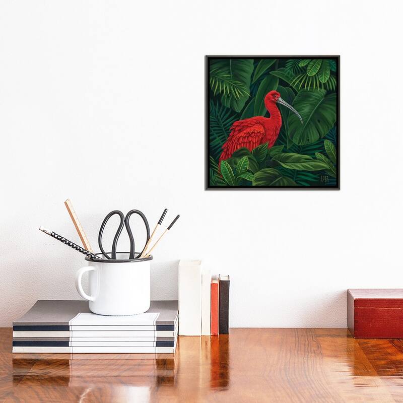 iCanvas "Scarlet Ibis" by Vasilisa Romanenko Framed
