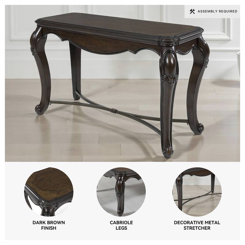 Signature Design by Ashley Maylee Dark Brown Sofa Table - 51" W x 20" D x 30" H