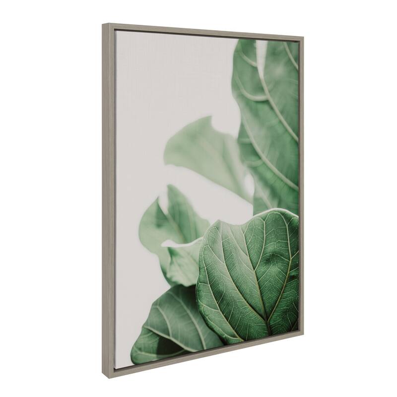 Kate and Laurel Sylvie Plant Study 7 Framed Canvas by Alicia Abla