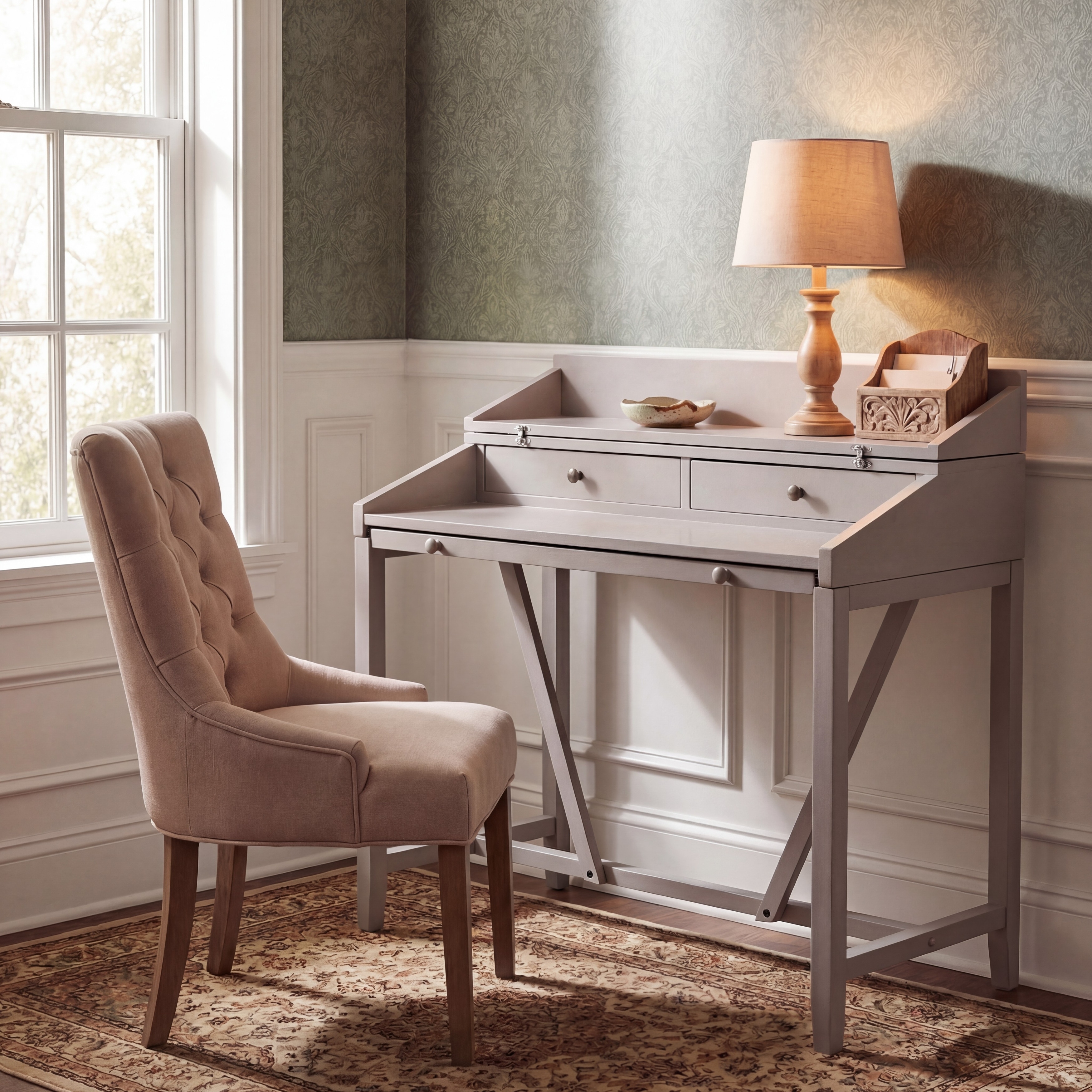 The Gray Barn Castlebar Grey Writing Desk