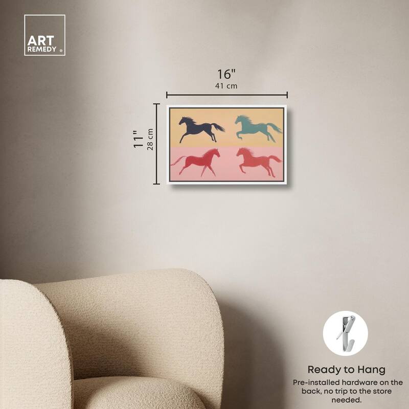 Galloping Quartet Canvas by Art Remedy