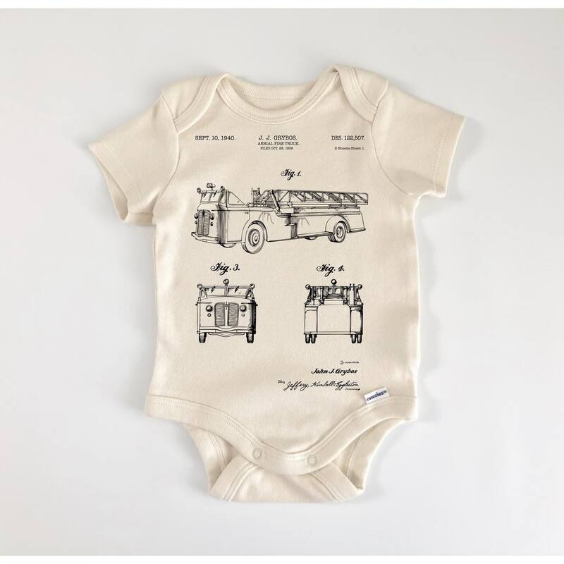 Firefighter Fireman - Baby Boy Girl Clothes Infant Bodysuit Funny Cute Newborn - Natural - Newborn