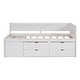 preview thumbnail 10 of 28, Twin Size Daybed with Drawers and Shelves White