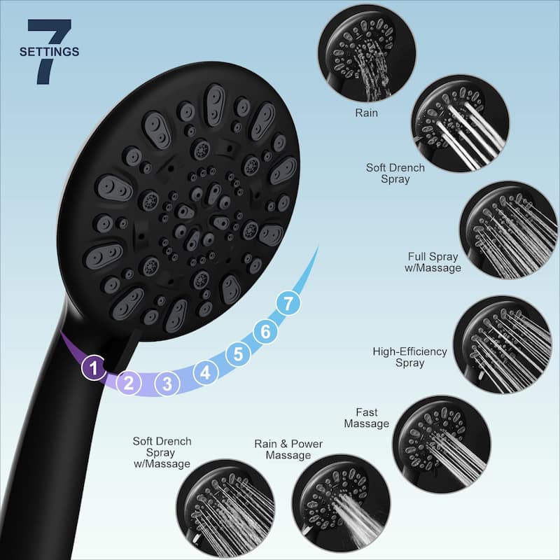 All Metal 10-Inch Round 3-Way Diverter Shower Head Combo High Pressure
