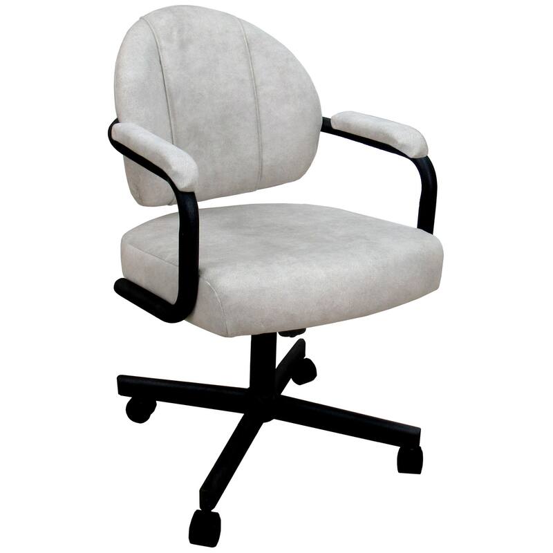 Swivel Tilt Kitchen Chair with Wheels M-70 Casters - N/A - Outlier Stucco - Black