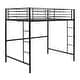 preview thumbnail 9 of 12, Walker Edison Abner Black Metal Full Size Loft Bed