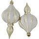 preview thumbnail 3 of 3, 8-Count Champagne Shatterproof Finial Christmas Ornaments, 4.75"