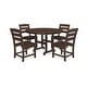preview thumbnail 7 of 10, POLYWOOD Lakeside 5-Piece Side Chair Dining Set Mahogany