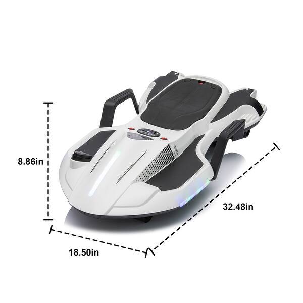 dimension image slide 0 of 7, 9-11 km/h Kids Electric Car with Pedal Control, LED Lights, and Music System
