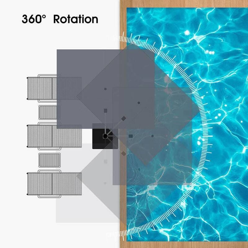 PURPLE LEAF 10 x 12ft Outdoor Patio Rectangle Large Cantilever Umbrella with Base