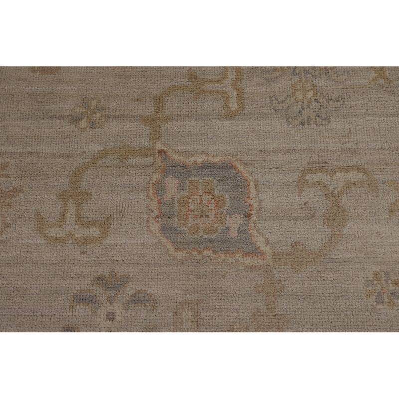 Vegetable Dye Oushak Turkish Area Rug Handmade Bedroom Wool Carpet - 8'0"x 9'10"