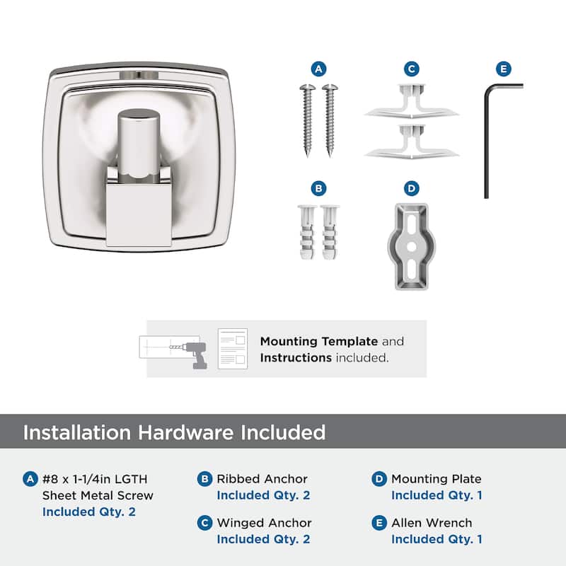Amerock Stature Single Robe Hook