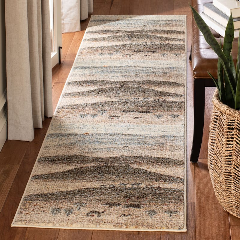 SAFAVIEH Gabbeh Danara Southwestern Tribal Rug - 2'3" x 8' Runner - Cream/Olive