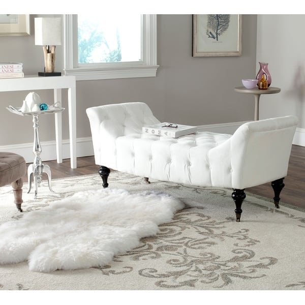 slide 2 of 6, Safavieh En Vogue Georgette White Bench - 57.1" x 23.2" x 24.2"