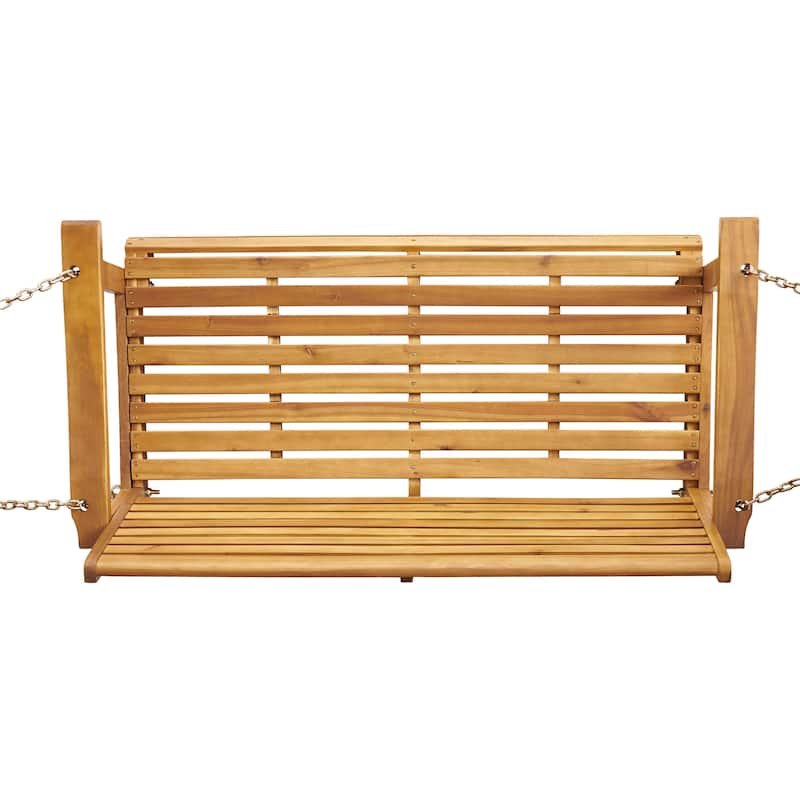 Tasmania Outdoor Aacia Wood Porch Swing by Christopher Knight Home