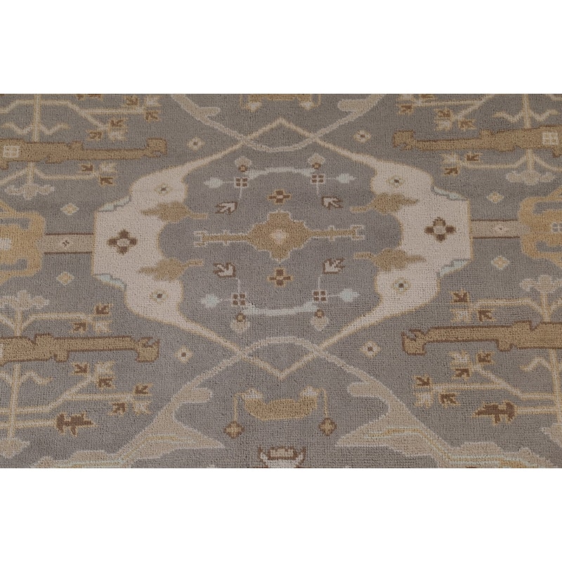 Oushak Oriental Area Rug Hand-Knotted Wool Carpet - 8'2"x 9'11"